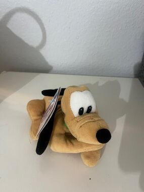Vintage The Disney Store Pluto Mini Bean Plush Dog 1990’s